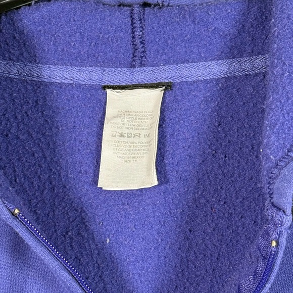 Harley Davidson XL (1X) Purple Full Zip Up Hoodie Pocket Warm 2014 Soft Biker - Picture 7 of 11